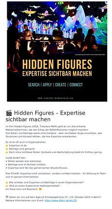 06 | Hidden Figures – Expertise sichtbar machen