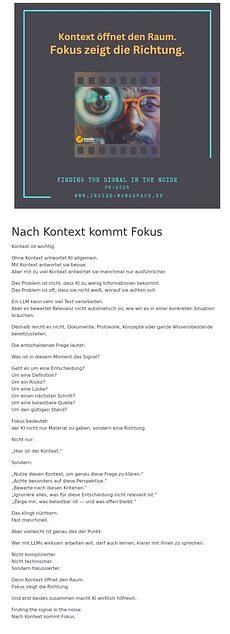 02 - Nach Kontext kommt Fokus